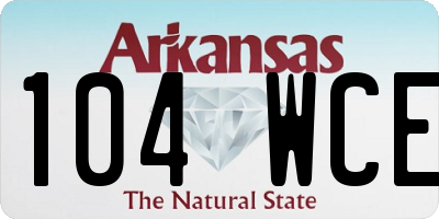 AR license plate 104WCE