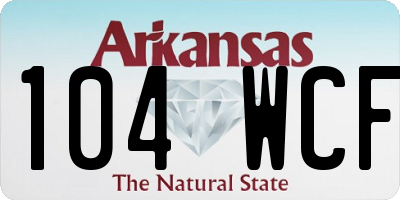 AR license plate 104WCF