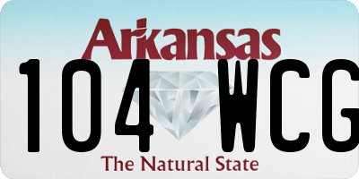 AR license plate 104WCG
