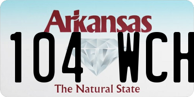 AR license plate 104WCH