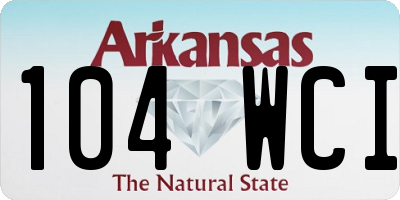 AR license plate 104WCI