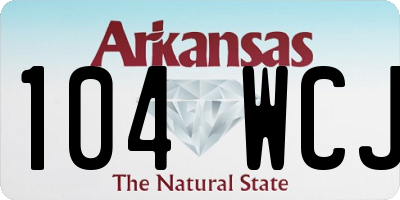 AR license plate 104WCJ