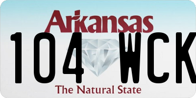 AR license plate 104WCK