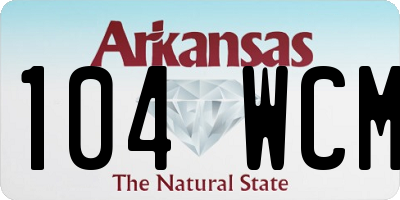 AR license plate 104WCM