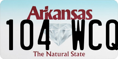 AR license plate 104WCQ
