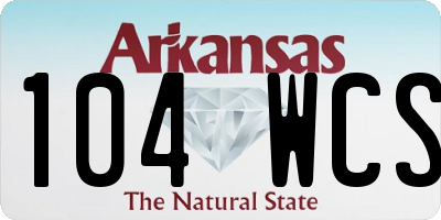 AR license plate 104WCS