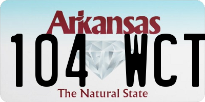 AR license plate 104WCT