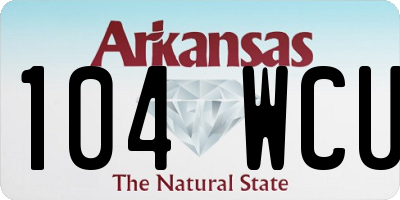 AR license plate 104WCU