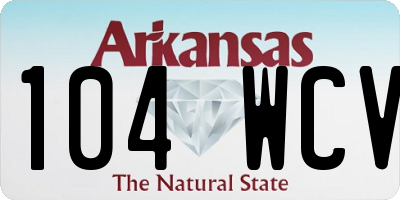 AR license plate 104WCV
