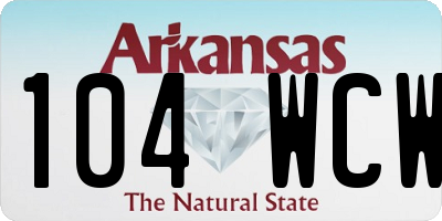 AR license plate 104WCW