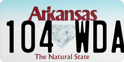 AR license plate 104WDA