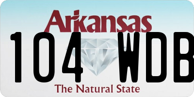 AR license plate 104WDB