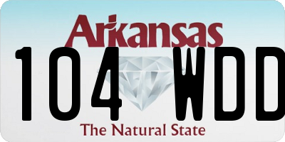 AR license plate 104WDD