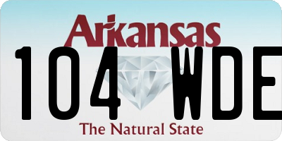 AR license plate 104WDE