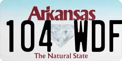 AR license plate 104WDF