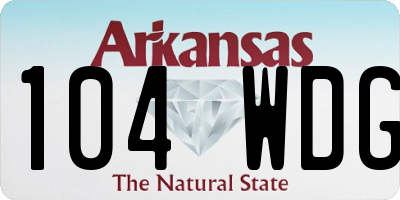 AR license plate 104WDG