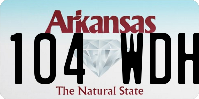 AR license plate 104WDH