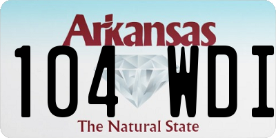 AR license plate 104WDI