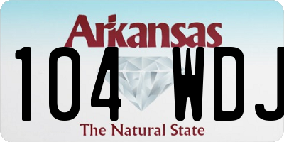 AR license plate 104WDJ