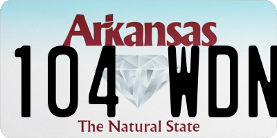 AR license plate 104WDN
