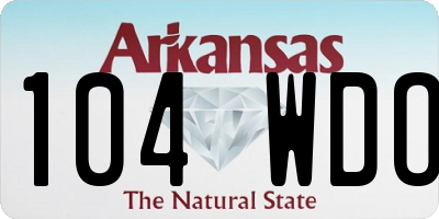 AR license plate 104WDO