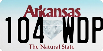 AR license plate 104WDP