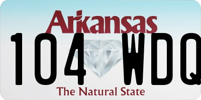 AR license plate 104WDQ