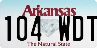 AR license plate 104WDT