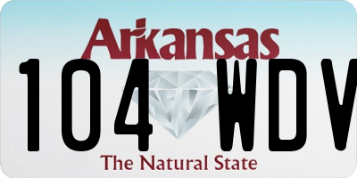AR license plate 104WDV