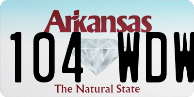 AR license plate 104WDW
