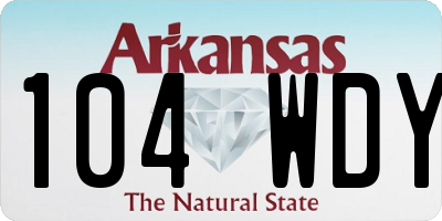 AR license plate 104WDY