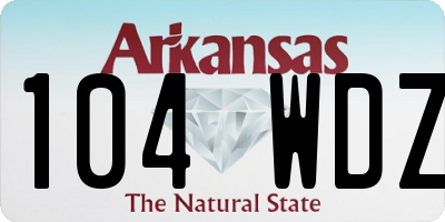 AR license plate 104WDZ