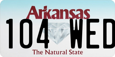 AR license plate 104WED