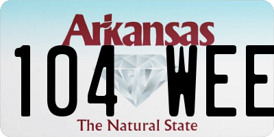 AR license plate 104WEE