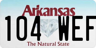AR license plate 104WEF