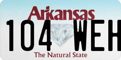 AR license plate 104WEH