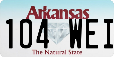 AR license plate 104WEI