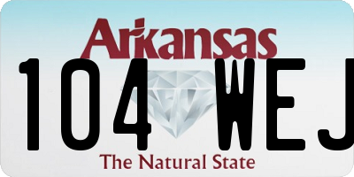 AR license plate 104WEJ