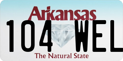 AR license plate 104WEL