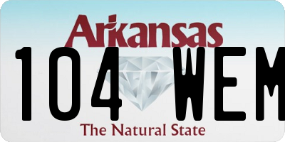 AR license plate 104WEM