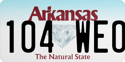 AR license plate 104WEO