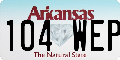 AR license plate 104WEP