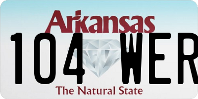 AR license plate 104WER