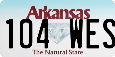 AR license plate 104WES