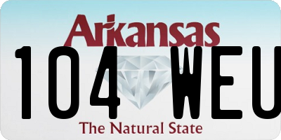 AR license plate 104WEU