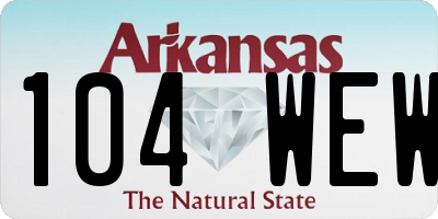 AR license plate 104WEW