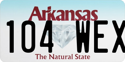 AR license plate 104WEX