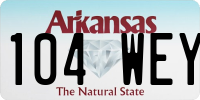 AR license plate 104WEY