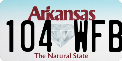 AR license plate 104WFB