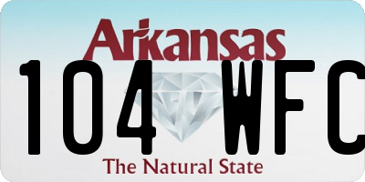 AR license plate 104WFC